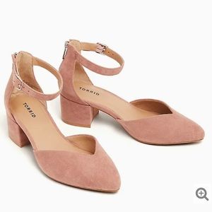 New Torrid Blush Pink Faux Suede Heels